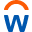 Icon of a blue download arrow with an orange Wi-Fi signal above it.
