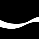 Abstract black and white image with a white wave-like curve across a black background.