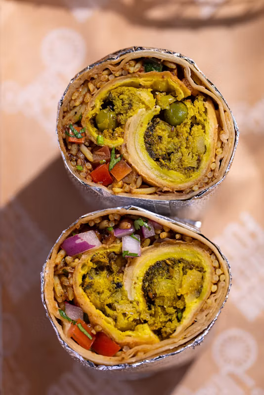 Hella Vegan Burrito at Curry Up Now