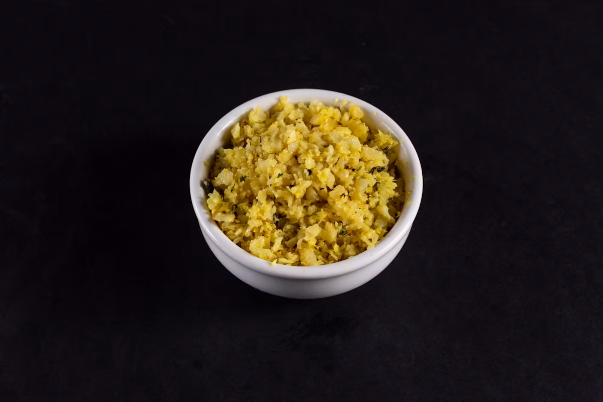 Riced Cauliflower Sides at Curry Up Now