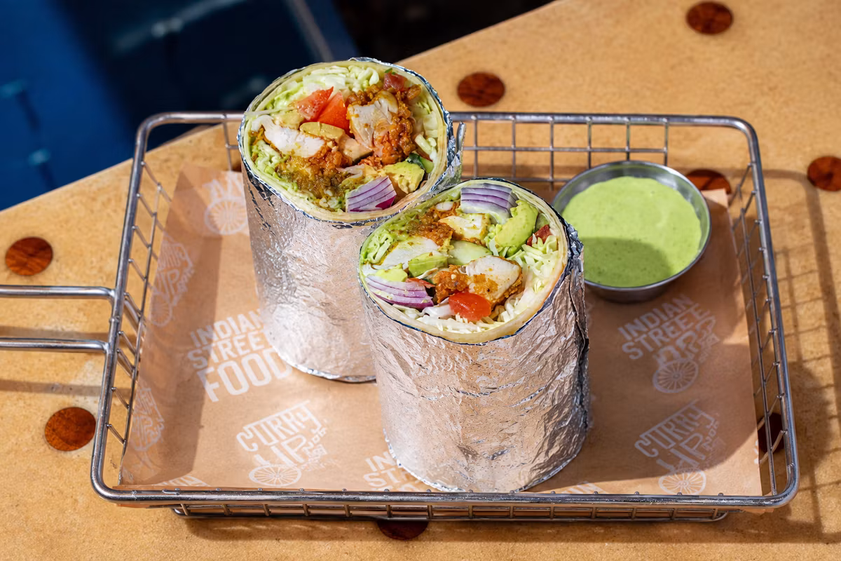 Chutney Crunch Chicken Wrap at Curry Up Now