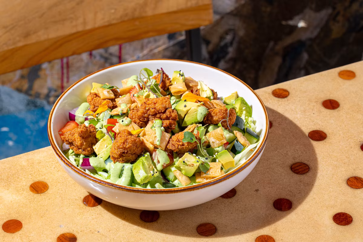 Chutney Crunch Chicken Salad at Curry Up Now