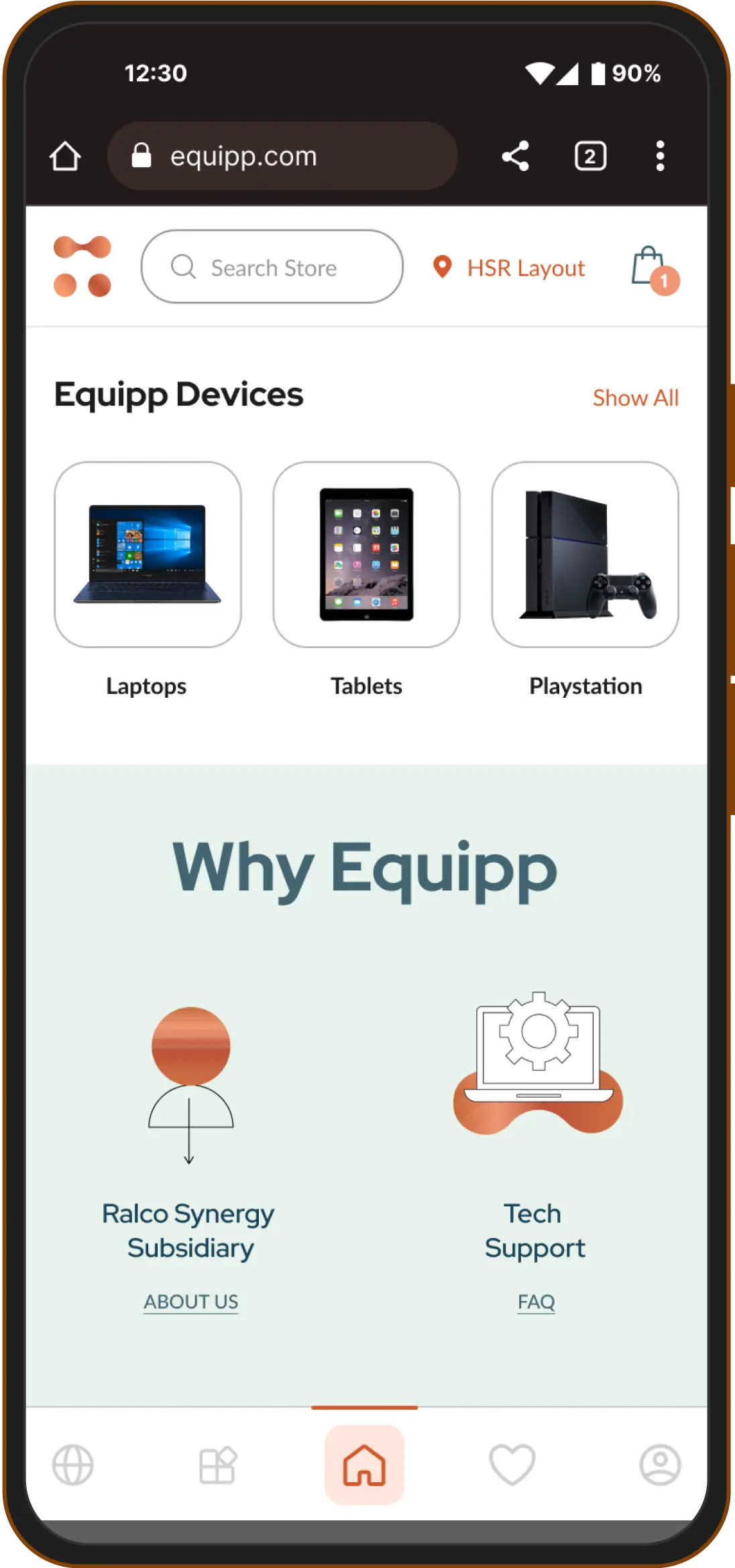 Equipp Project Mobile User Interface