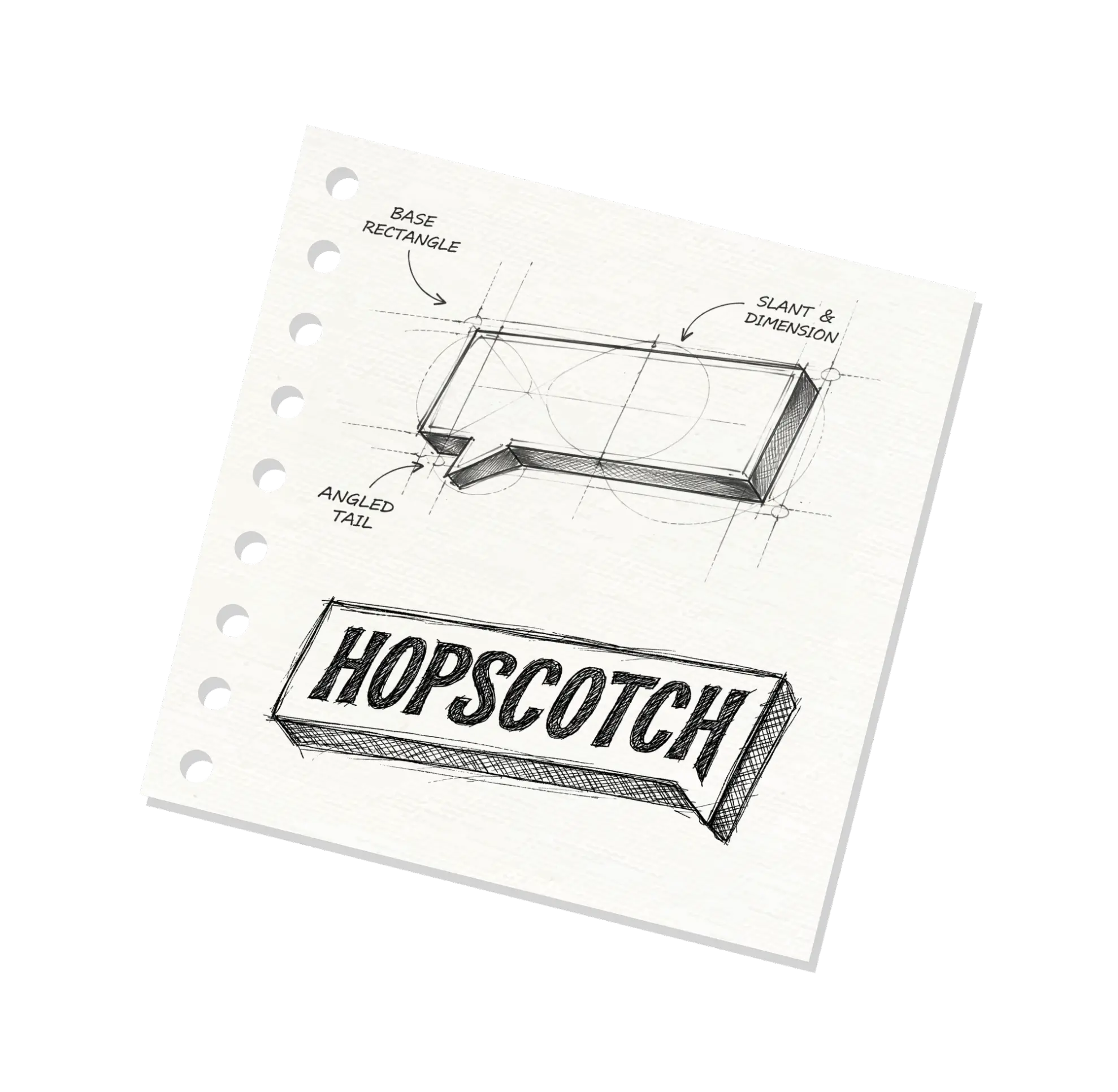 Hopscotch brand inspiration sketch