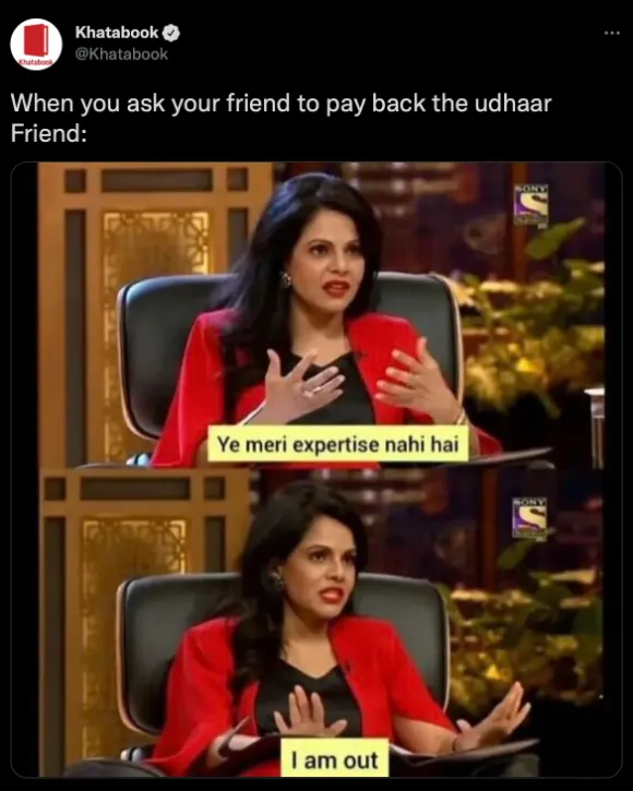 Shark tank india season 1 memes - Khata book