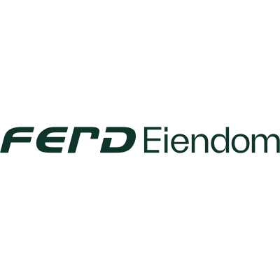 Logo for FERD with stylized green letters forming a geometric design.