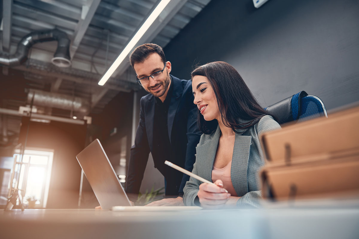 image of a creative work area for an ai saas company