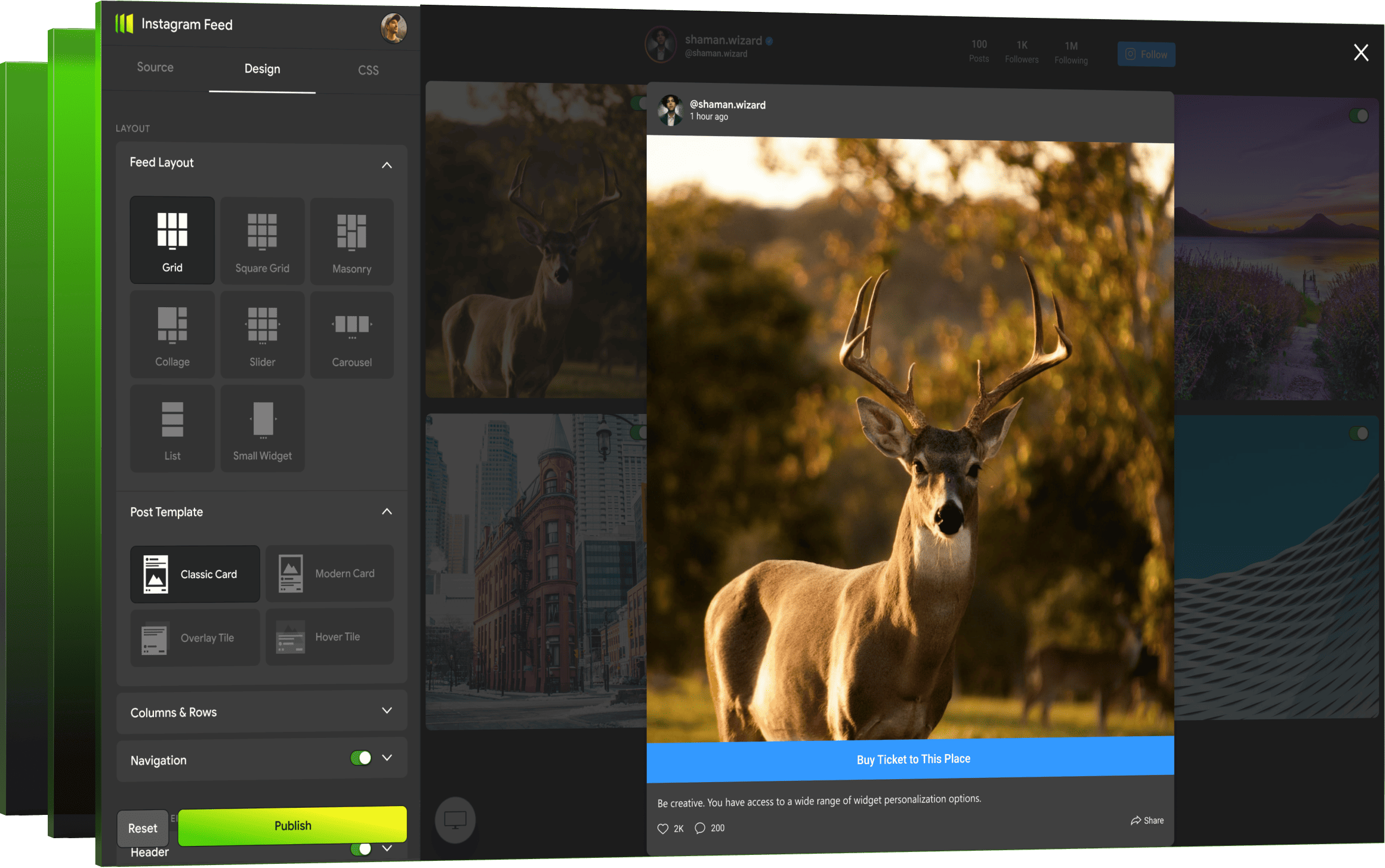 Seamlessly integrate Instagram Feed into Your Website - Mirror App 15