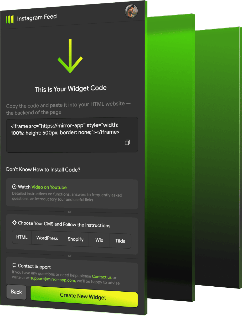 Seamlessly integrate Instagram Feed into Your Website - Mirror App 16
