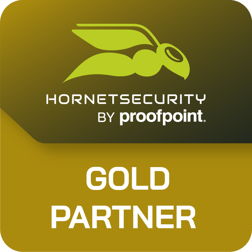 Hornetsecurity von proofpoint Gold Partner Abzeichen.