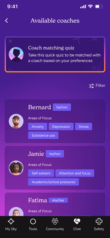 phone mockup of the soluna app