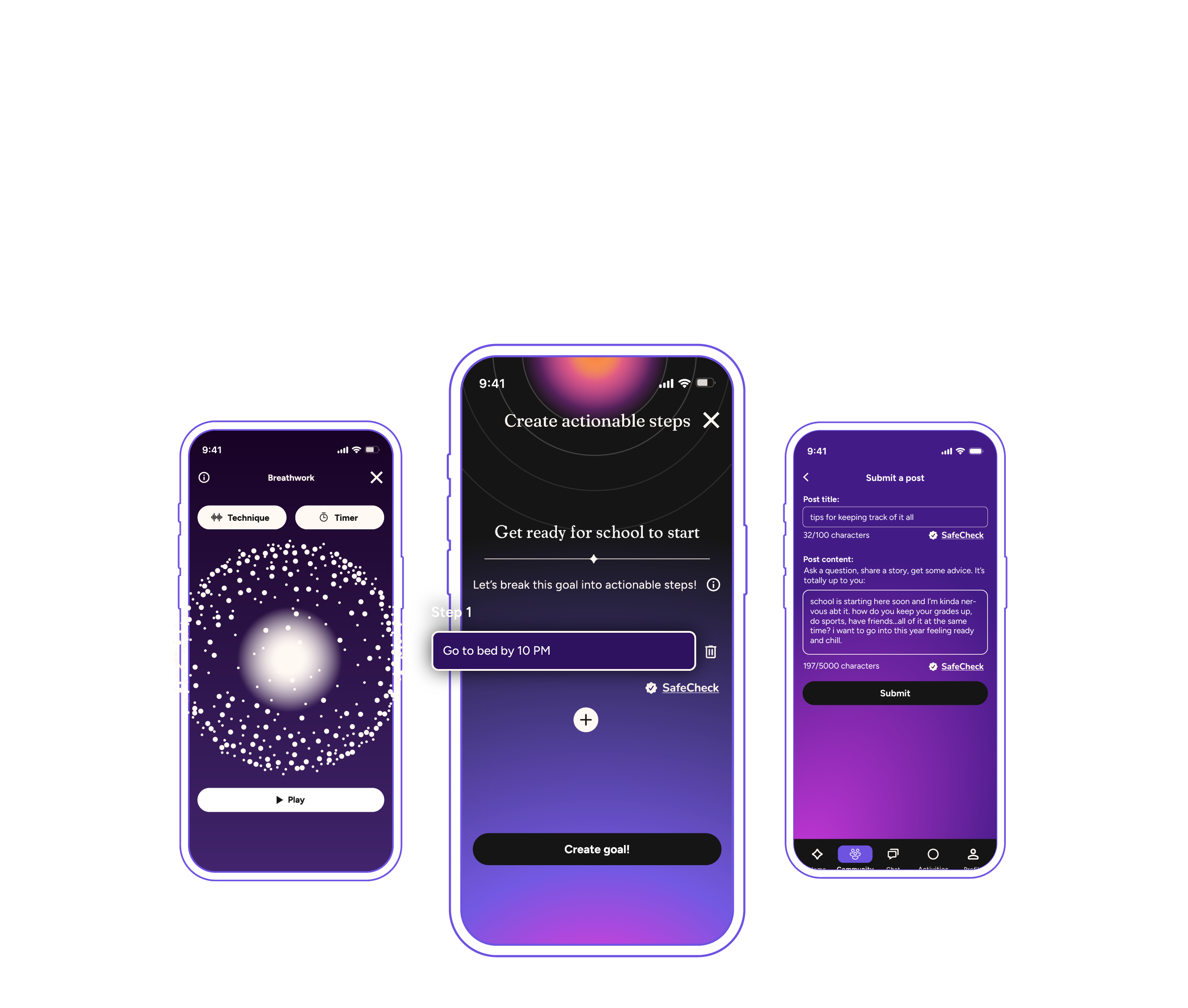 Soluna App opened on the phohe