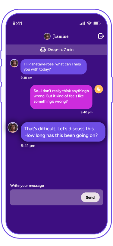 phone mockup of the soluna app