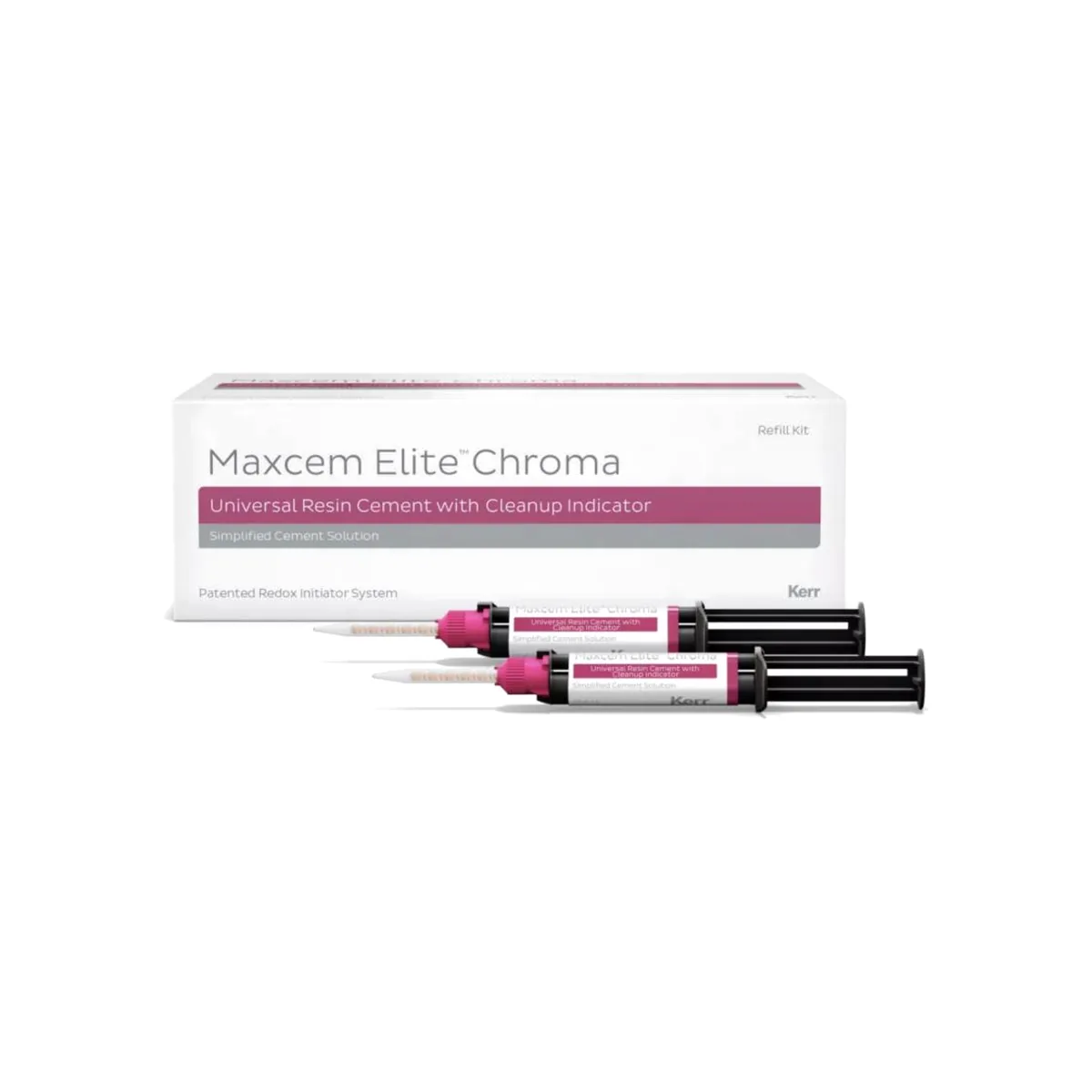 Maxcem Elite Chroma 樹脂黏合劑與自動混合針筒
