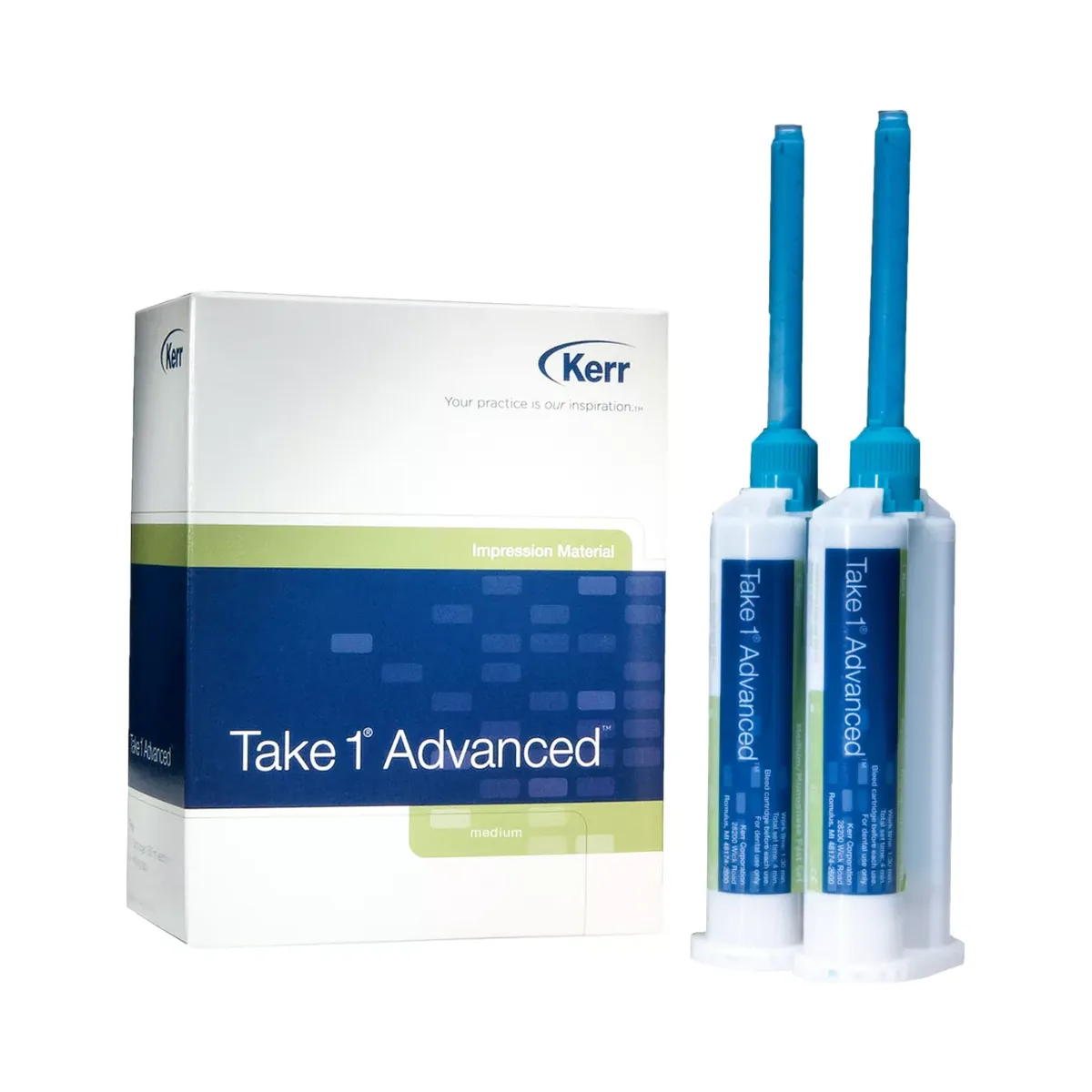 Take 1 Advanced silicone impression material and cartridges