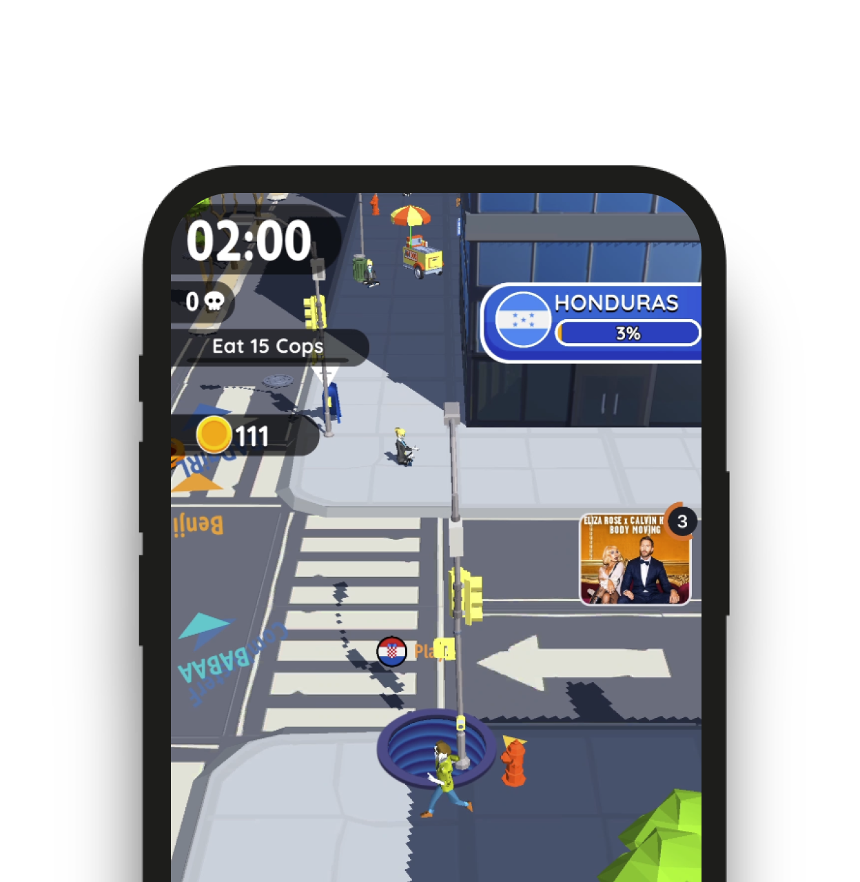 An example of a Standard Ad appearing in a game.