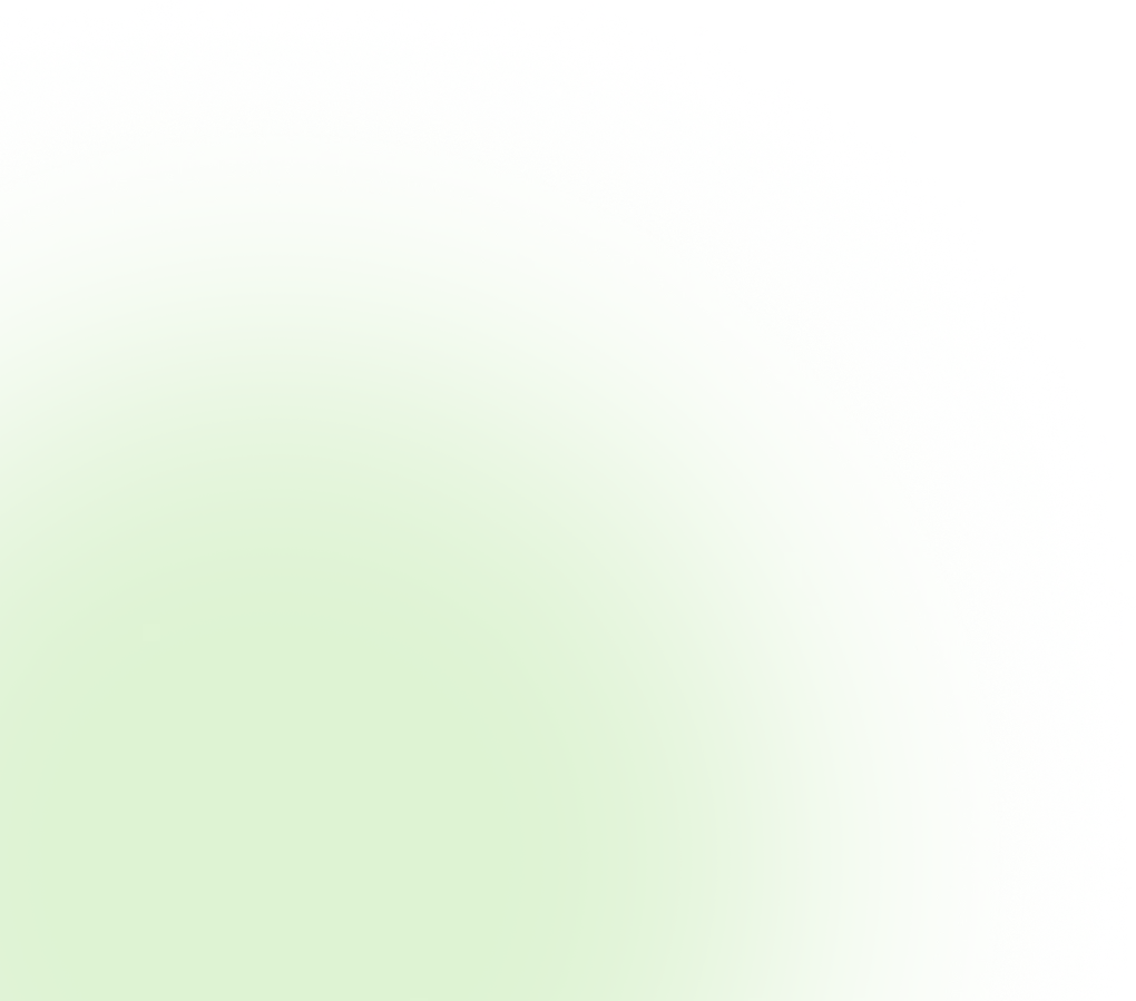 Soft green gradient ellipse with blurred edges on a white background.