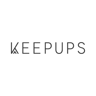 KeepUps brand name text with stylized double K at the start.