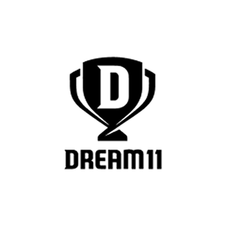 Dream11 logo with a stylized trophy and the letter D inside, accompanied by the text 'DREAM11' below.
