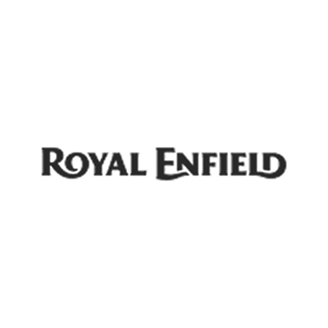 Royal Enfield brand name in stylized black text on a white background.