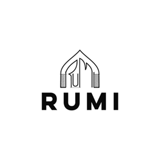 RUMI brand logo with a stylized arch design above the text.
