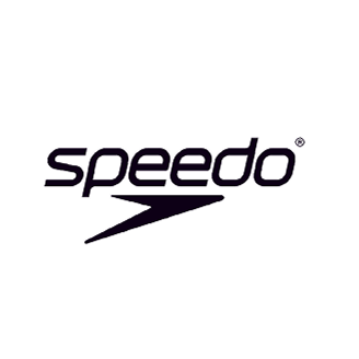 Speedo brand logo with stylized text and a sharp arrow graphic underneath.