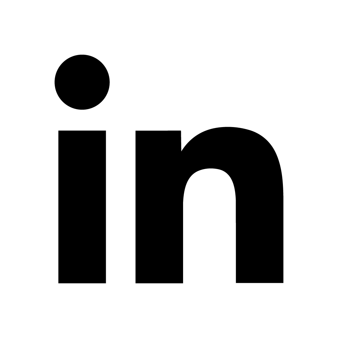 LinkedIn logo with stylized lowercase letters 'in'.