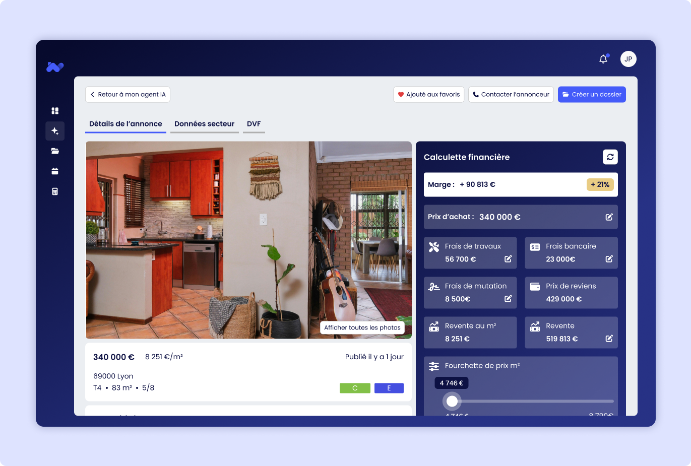 Module d'analyse financière de Flip & Go