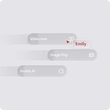 Container visual element for testimonials section