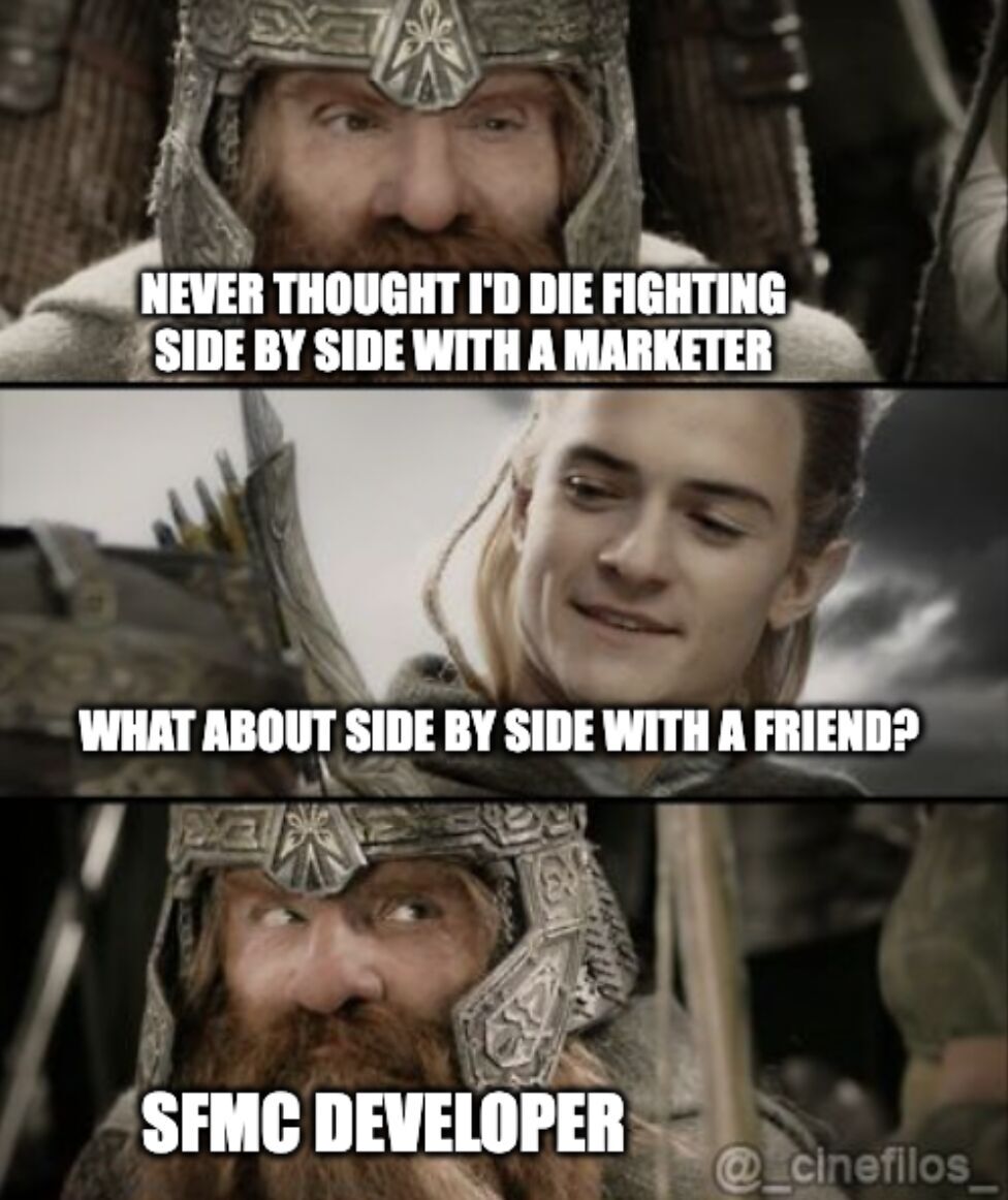 SFMC developer squad celebrating a successful deploy