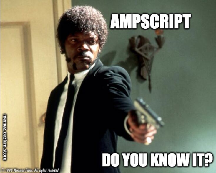 Pulp Fiction confusion scene adapted to AMPscript debugging
