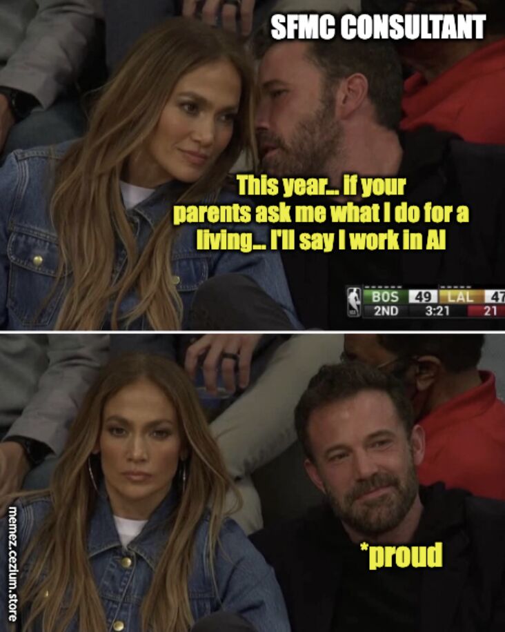 JLo glamour shot paired with SFMC diva energy