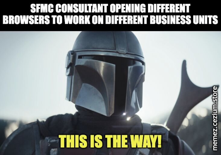 Mandalorian affirming the only correct SFMC data modeling approach
