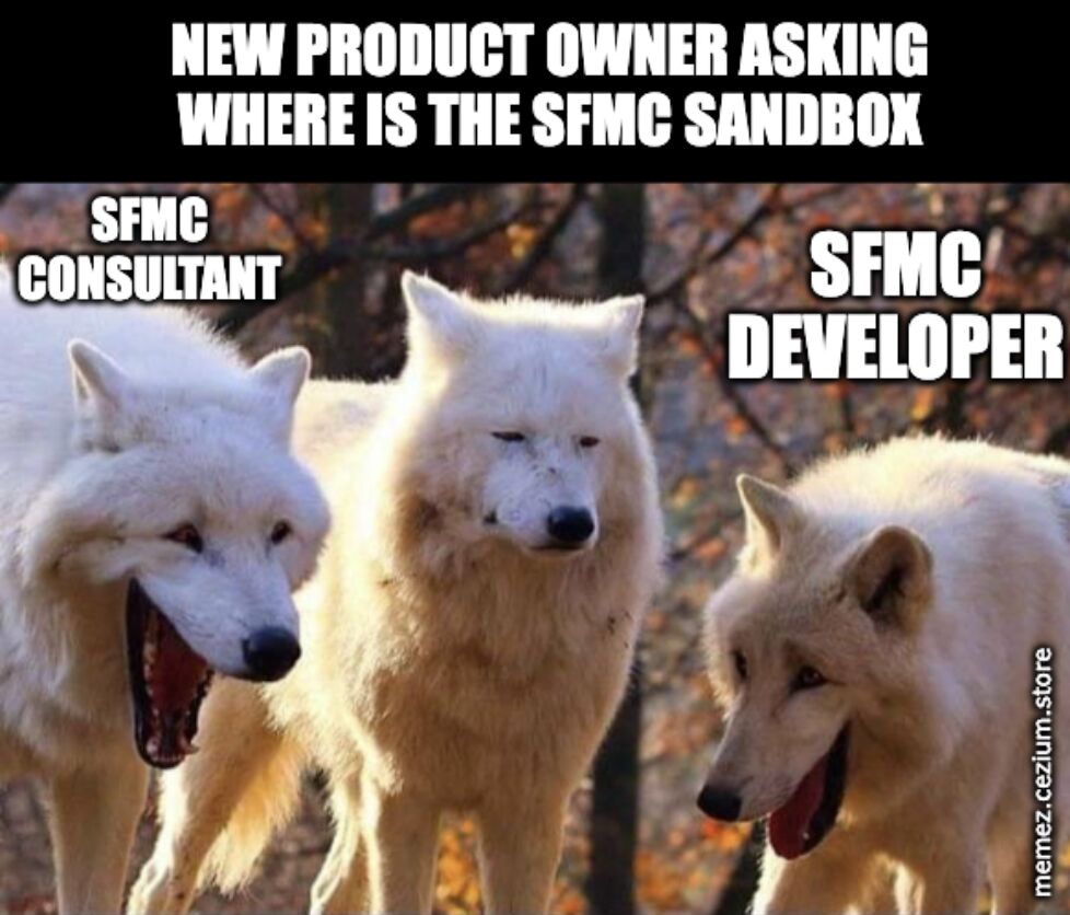 Wolves roaming freely inside a shared SFMC sandbox