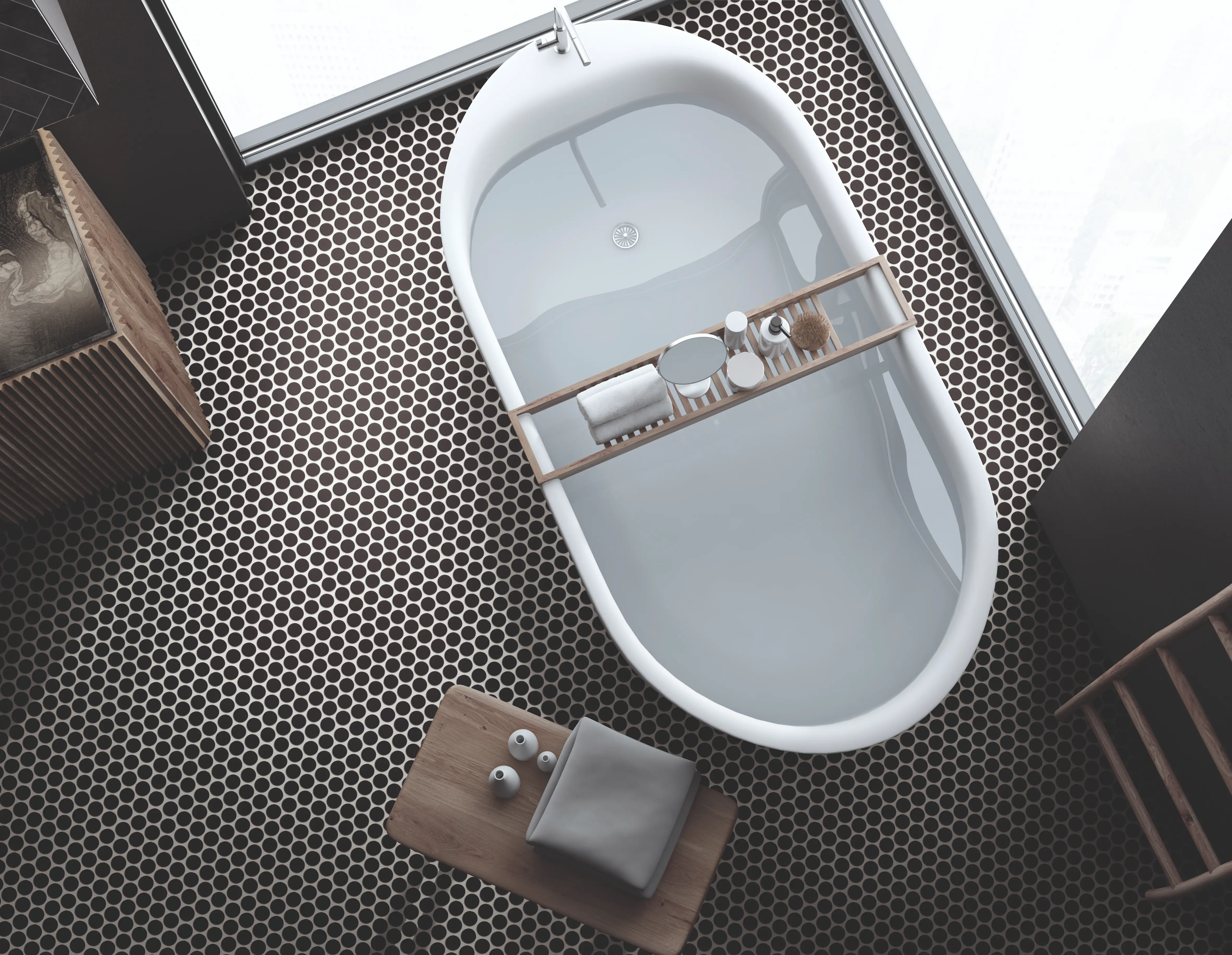 Moderna kopalnica z ekskluzivno mozaik keramiko Realonda