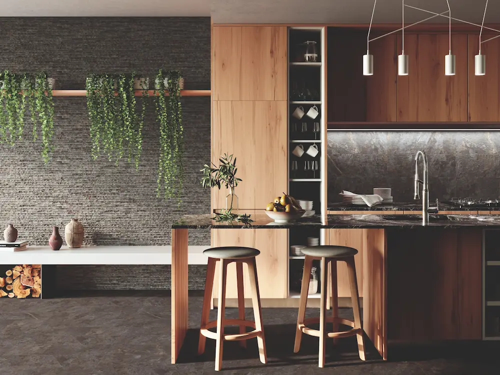 Ekskluzivna izvedba premium keramike - Antracit projekt kuhinja 