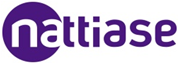 Purple circular logo with the white text 'nattiase' inside.