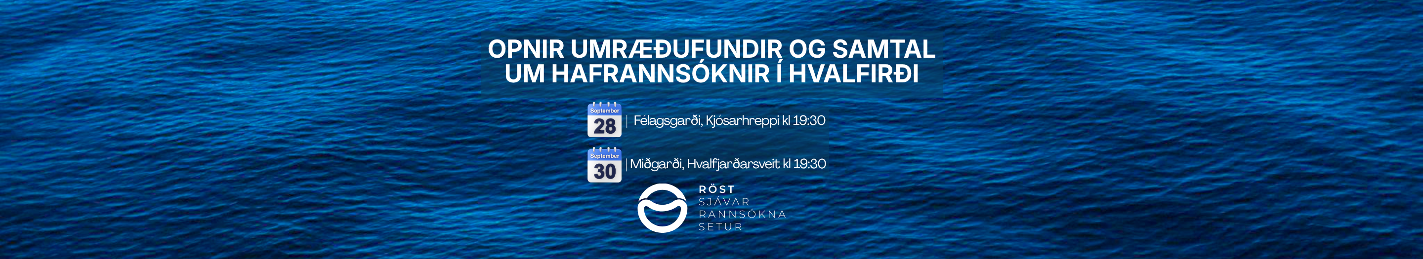 Auglýsing fyrir umræðufundi