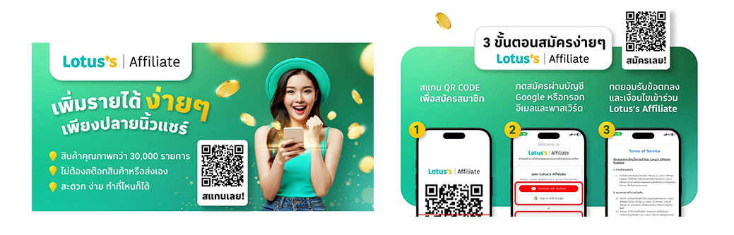 Priceza ร่วมขับเคลื่อน Lotus’s สู่ 'SMART Retail' ด้วยระบบ Affiliate อัจฉริยะ เปลี่ยนฐานสมาชิกให้เป็นเครือข่ายนักขายที่วัดผลได้จริง พร้อมเชื่อมต่อประสบการณ์ช้อปปิ้งที่สมบูรณ์แบบผ่าน Lotus’s SMART App