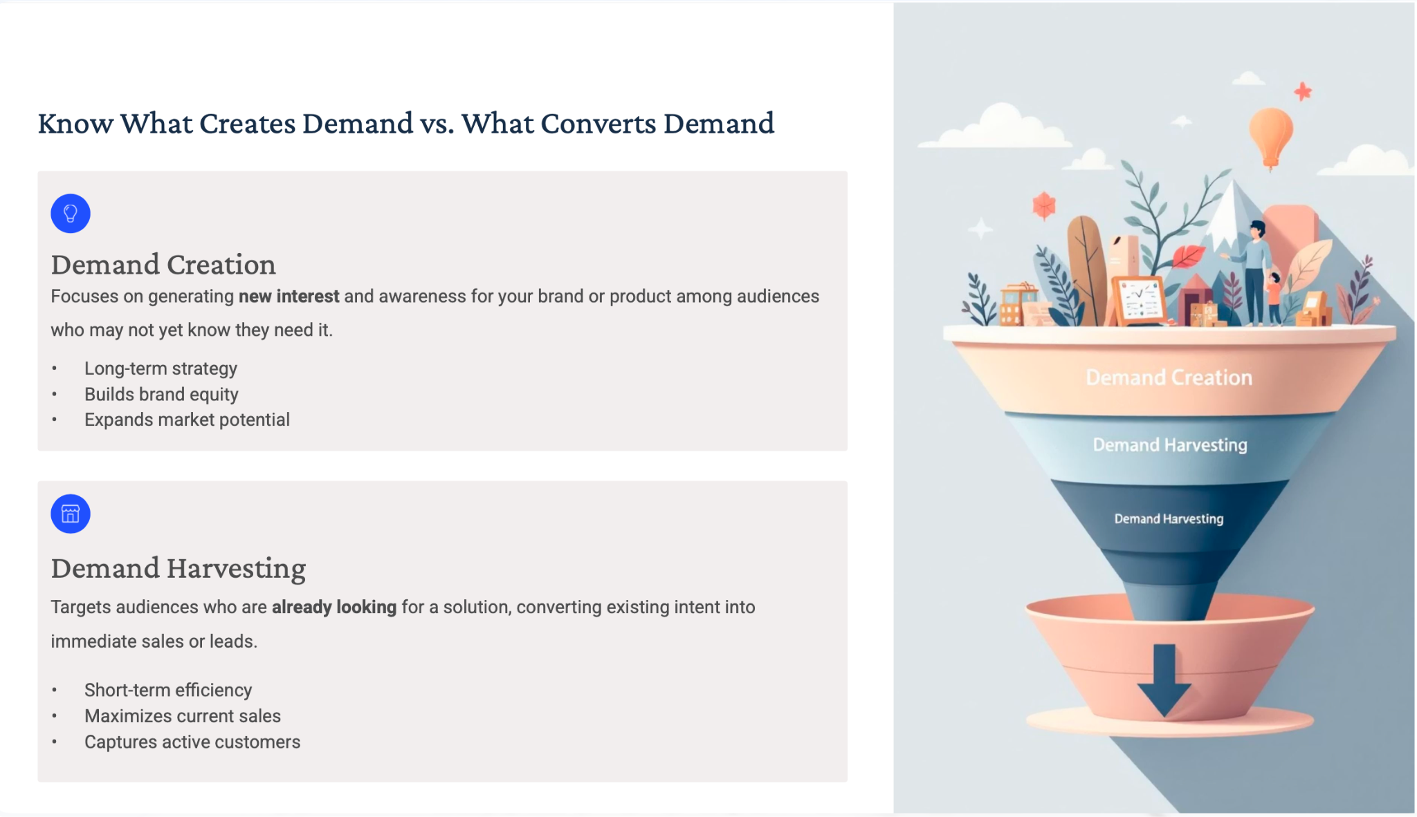 การแยก Demand Creation ออกจาก Demand Harvesting