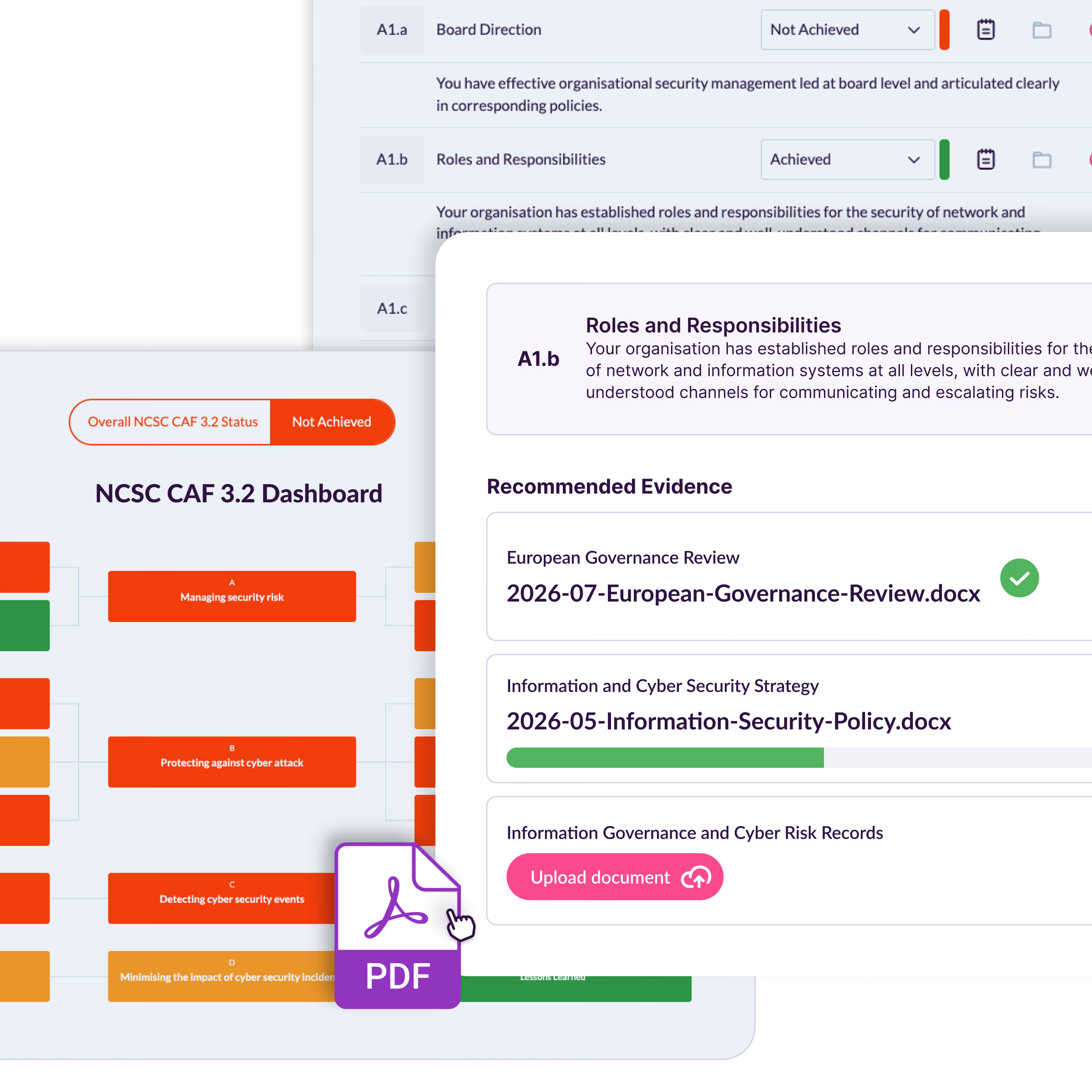 Spartacus turns NIST CSF into a more structured and repeatable delivery model. Assessments follow the native NIST hierarchy, scoring stays governed, evidence remains aligned to the relevant Questions, and analysis outputs such as heatmaps and benchmark views are generated from the same underlying assessment context. That gives teams a clearer and more defensible basis for delivery.