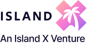 Island X logo with a stylized pink and purple palm tree icon and text 'ISLAND An Island X Venture'.