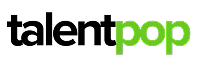 Green lowercase text spelling 'pop' with the letters connected in a playful style.