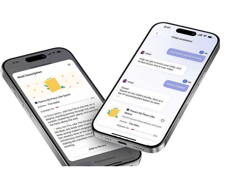 Two phones with Okapi app