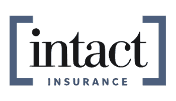 Intact Insurance company logo with the word 'intact' flanked by brackets above 'INSURANCE'.