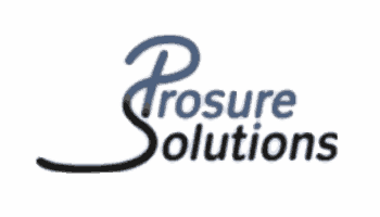 Prosure Solutions logo with stylized P and S letters on a light gray background.