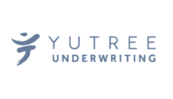 Yutree Underwriting logo with stylized symbol and text on a white background.