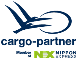 cargo-partner logo with 'Member of NEX Nippon Express' text below it.