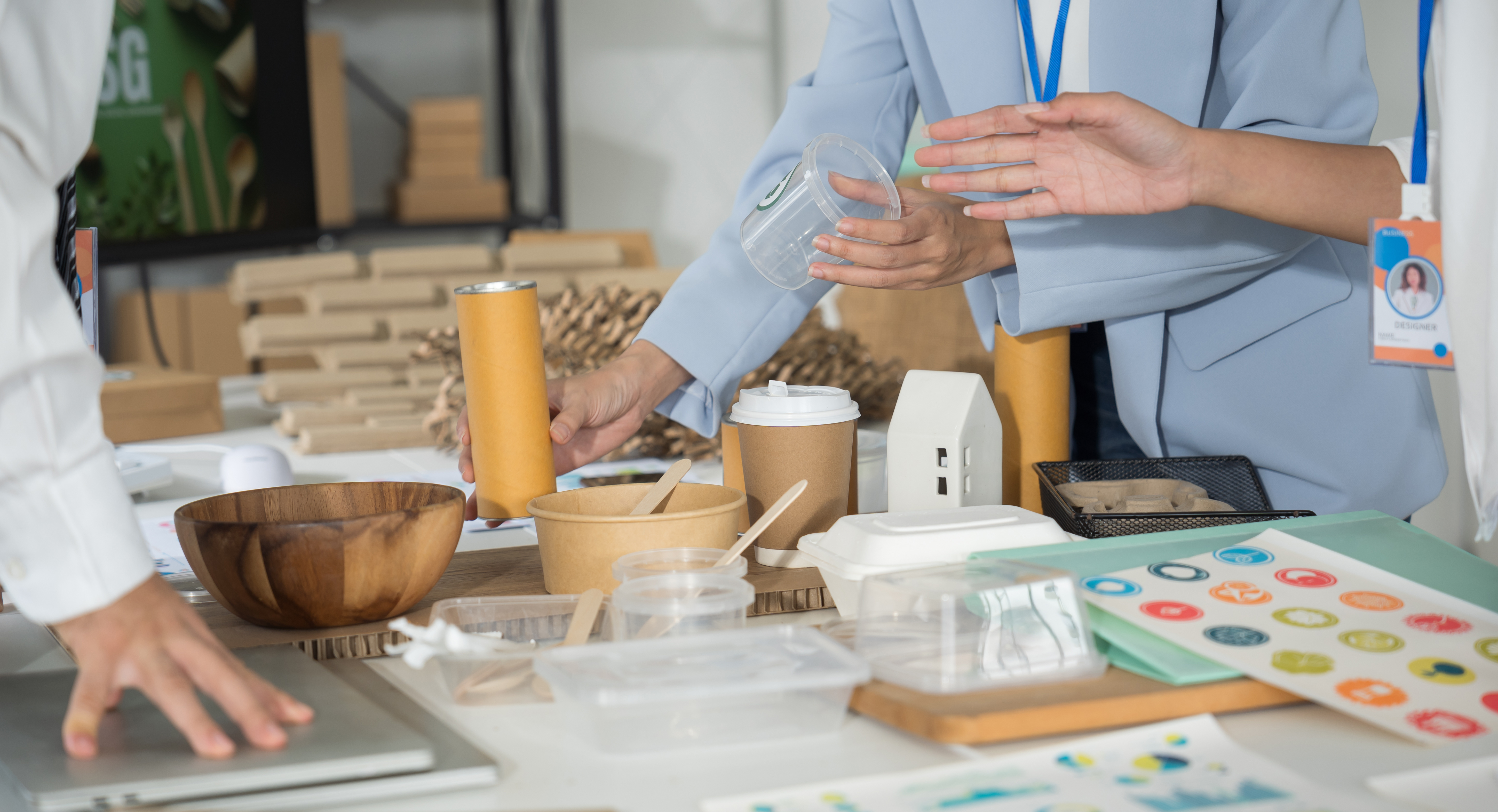 Close-up of colorful custom embroidery stitching on fabric — Six Stitch Apparel embroidery services