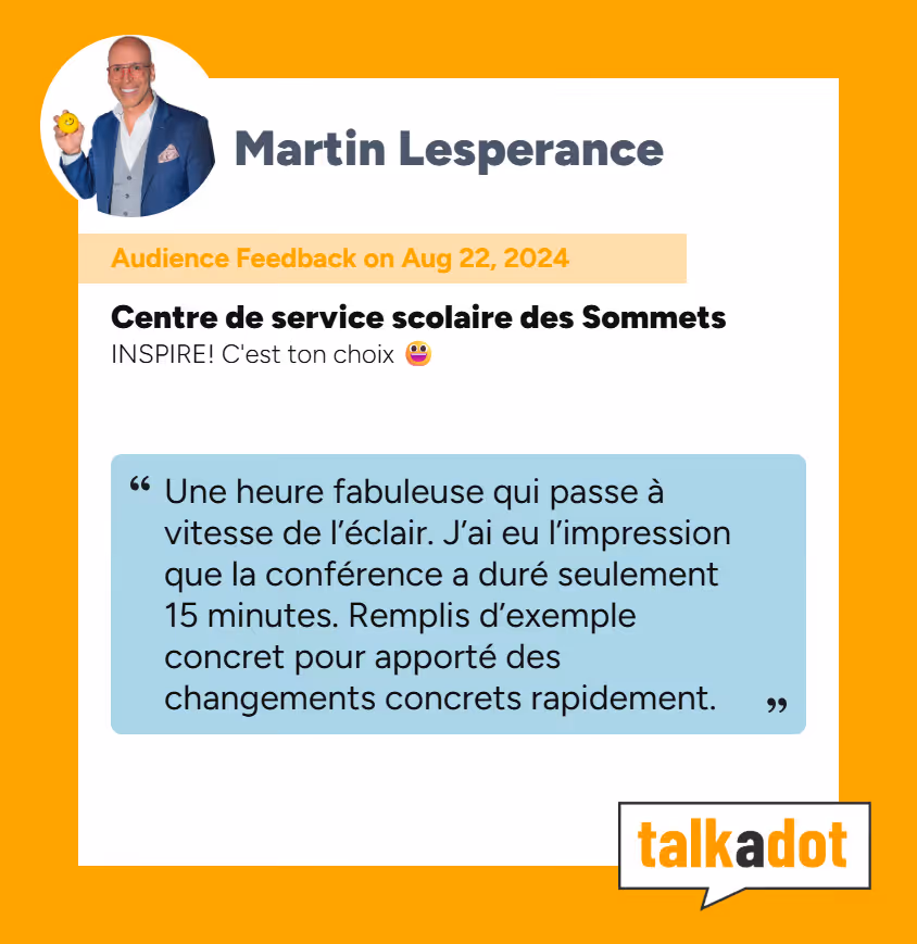 Testimonial Screenshot Talkadot